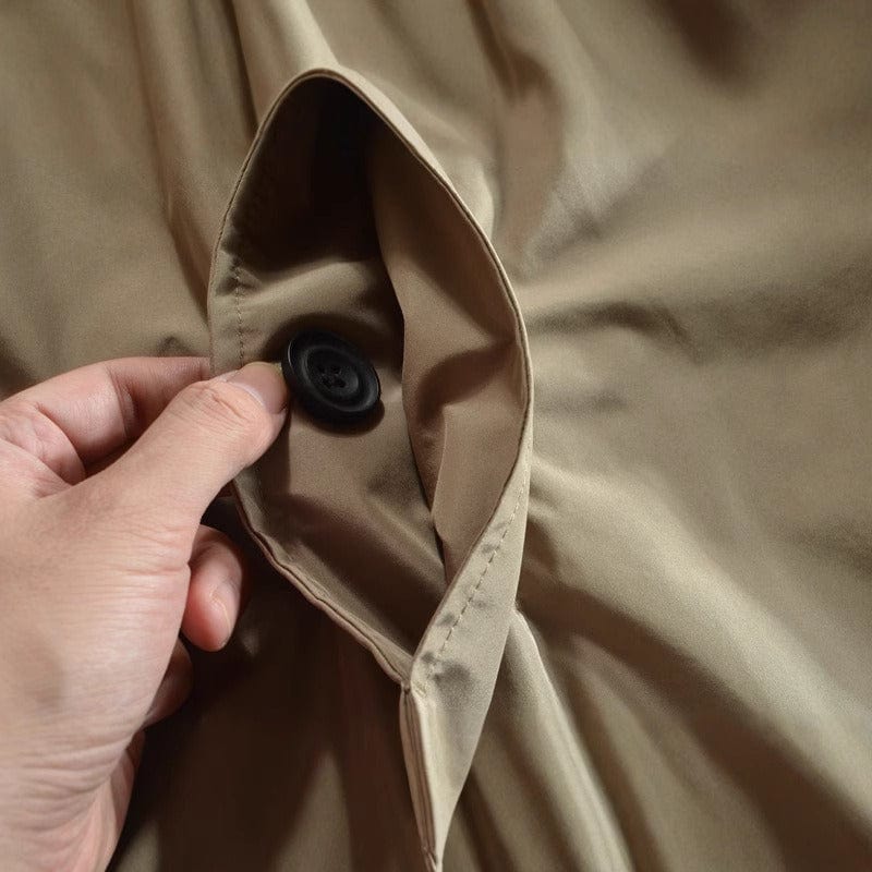Men's Quilted Lined Button Front Coat