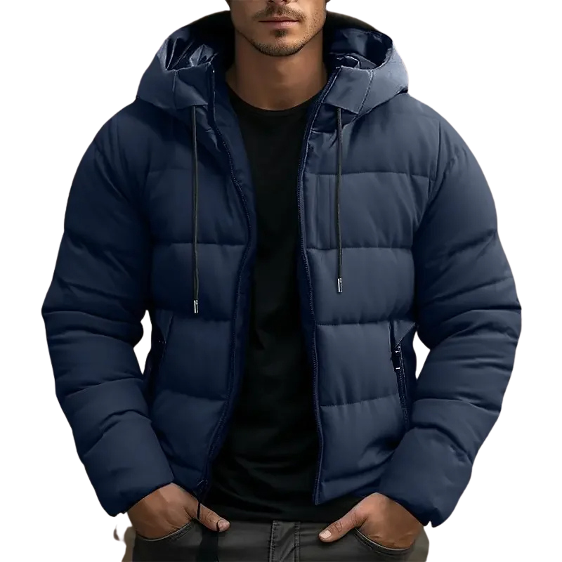 Men's Hooded Casual Puffer Jacket