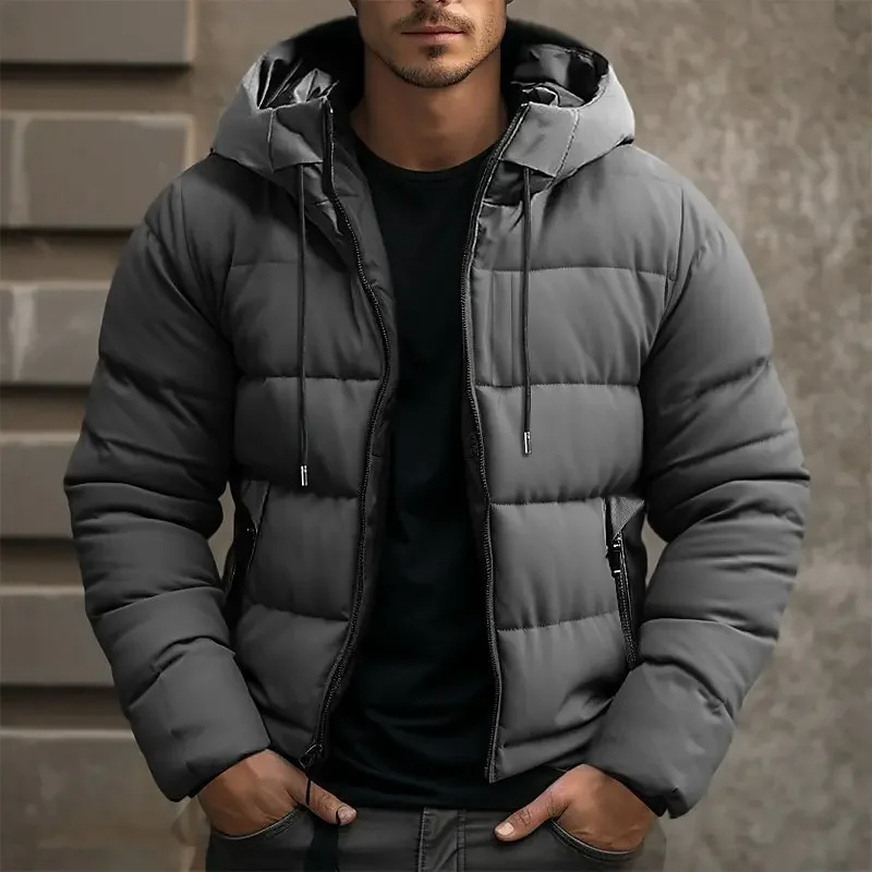 Men's Hooded Casual Puffer Jacket