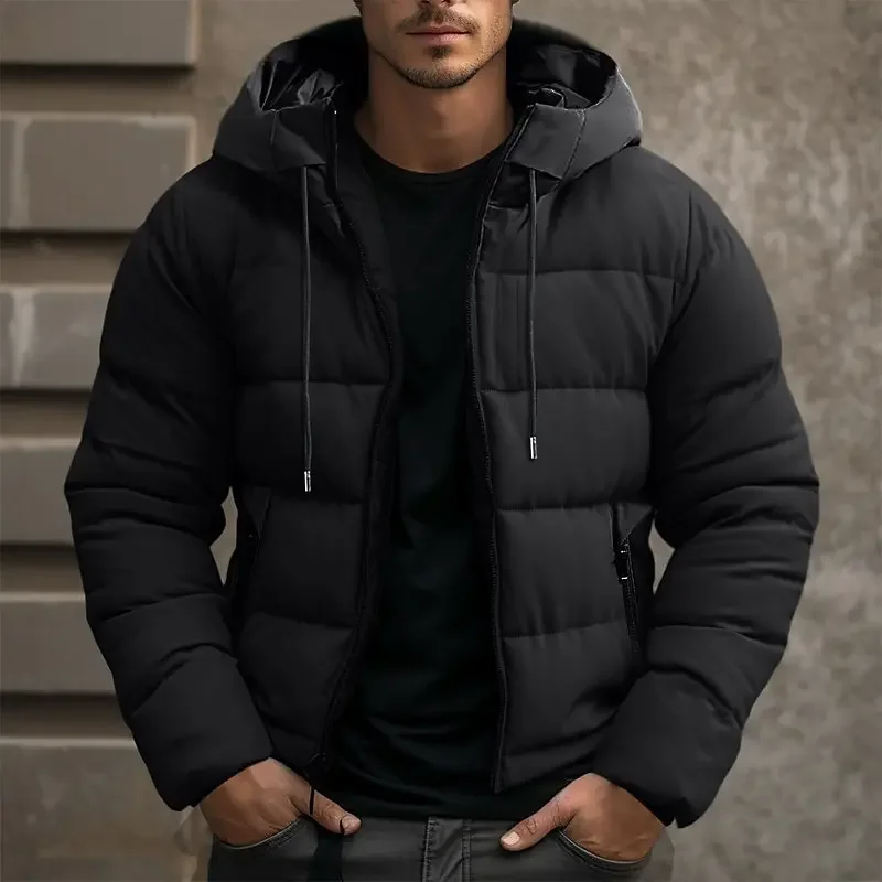 Men's Hooded Casual Puffer Jacket
