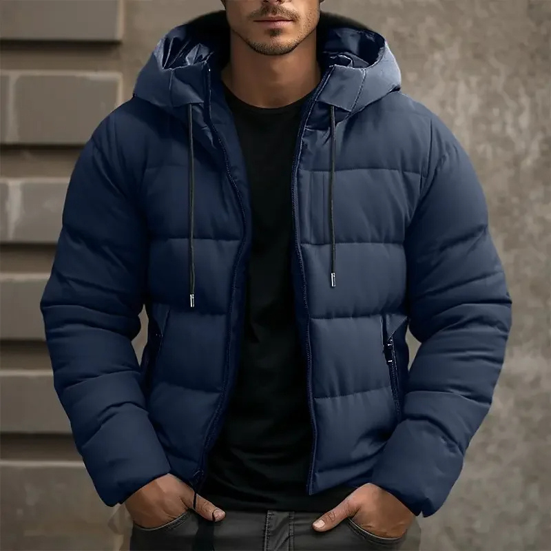 Men's Hooded Casual Puffer Jacket