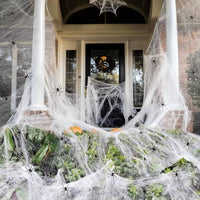Halloween Stretchable Spider Web Decoration with Spiders