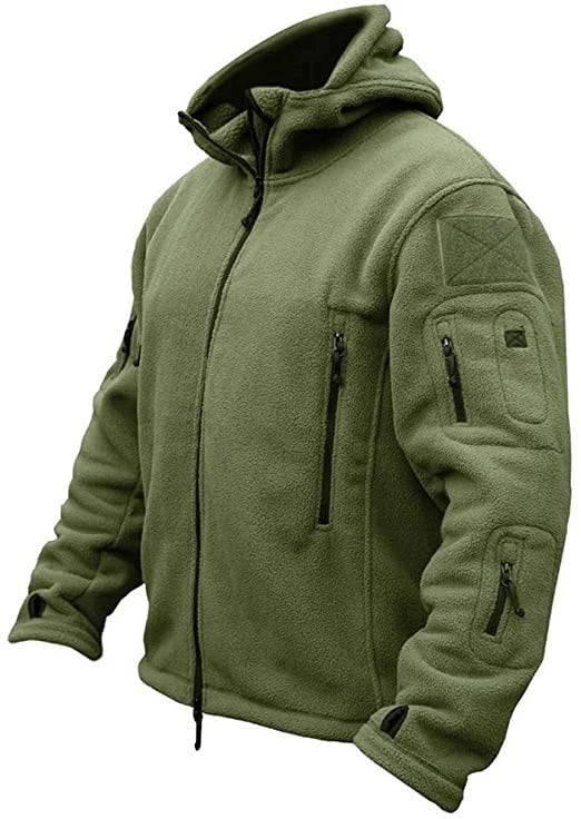 Hooded Multi-Pocket Fleece Jacket