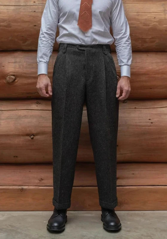 Regular fit straight-leg trousers, front view