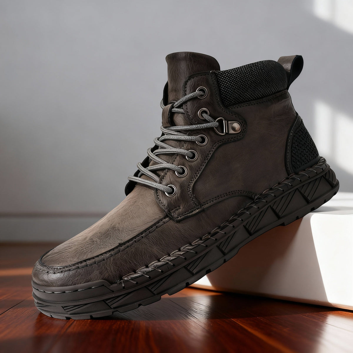 Storm welt work boots, side profile