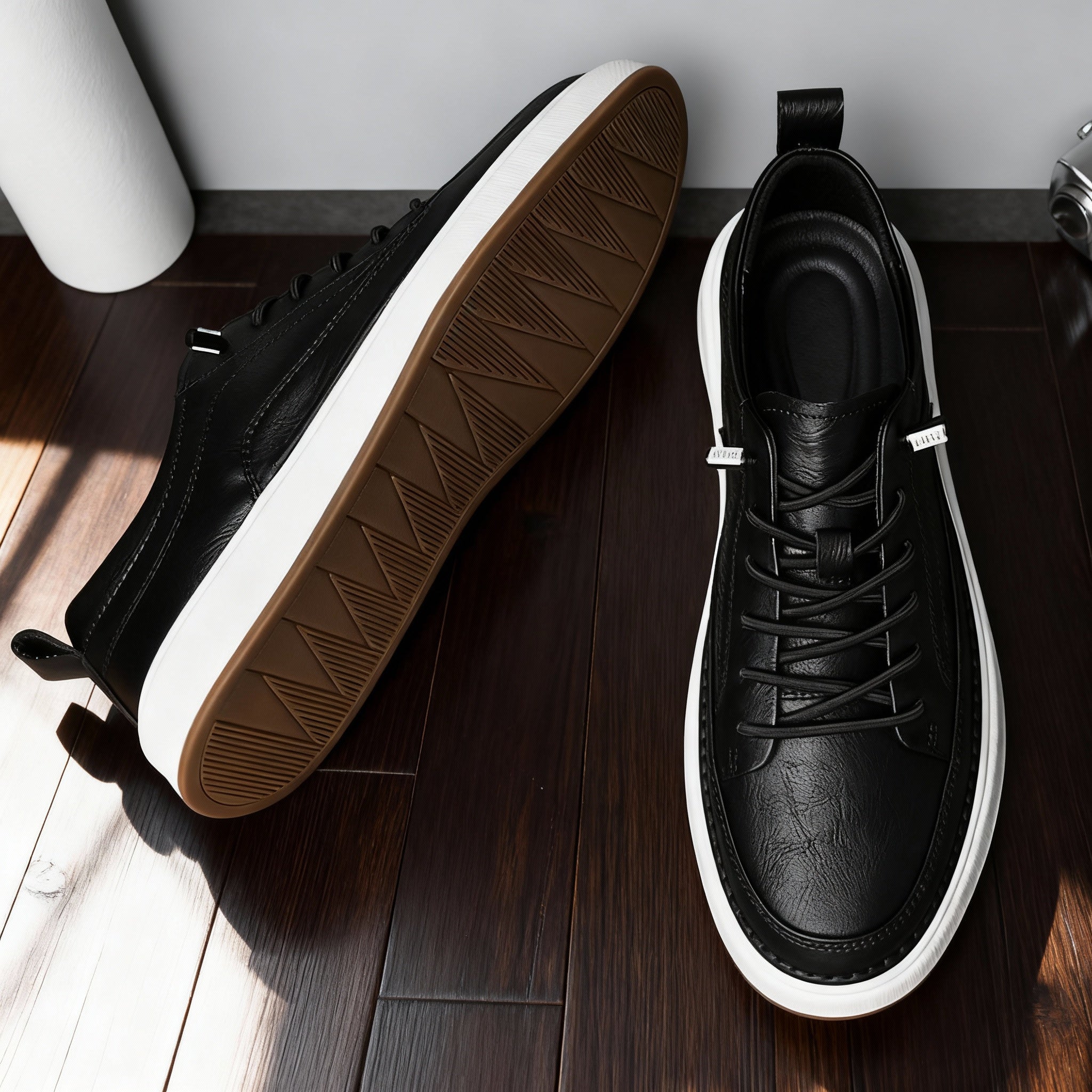 Men's Hand-Stitched Textured Sneakers