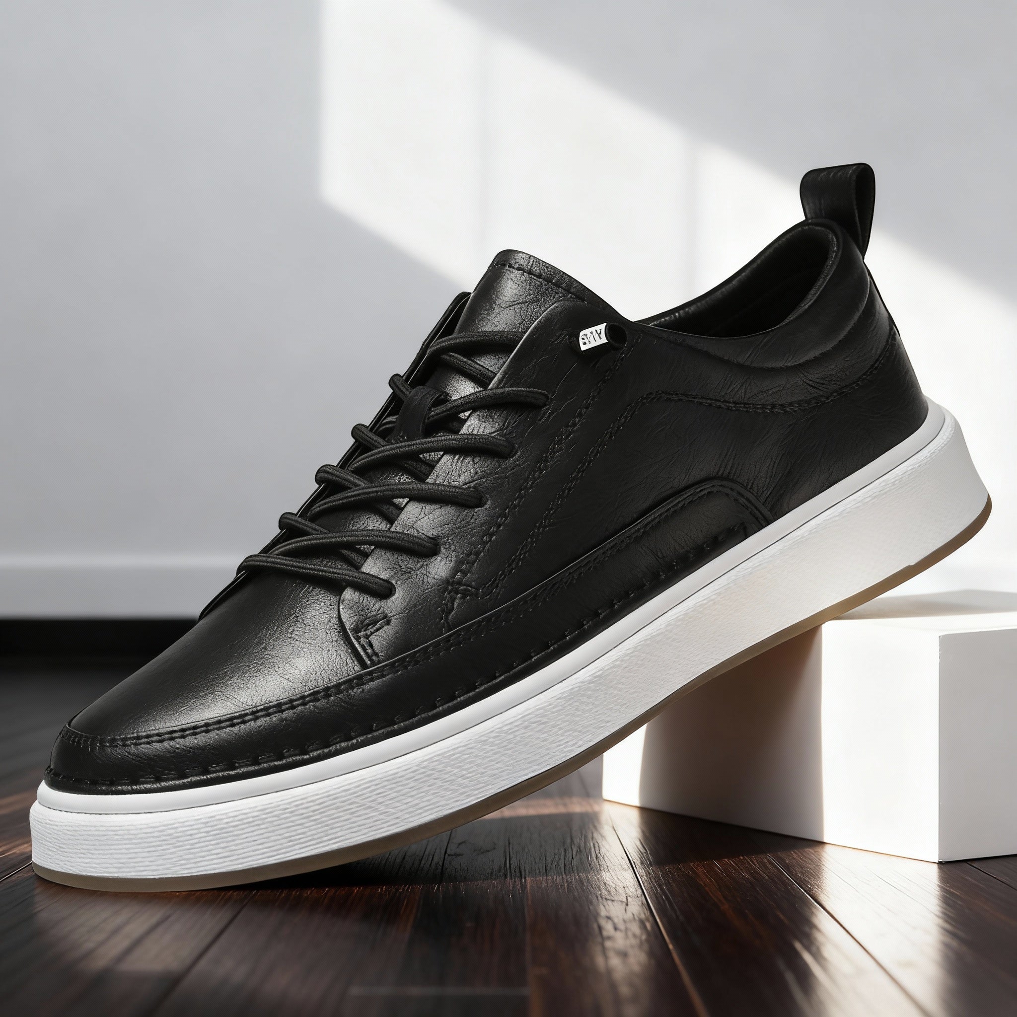 Men's Hand-Stitched Textured Sneakers