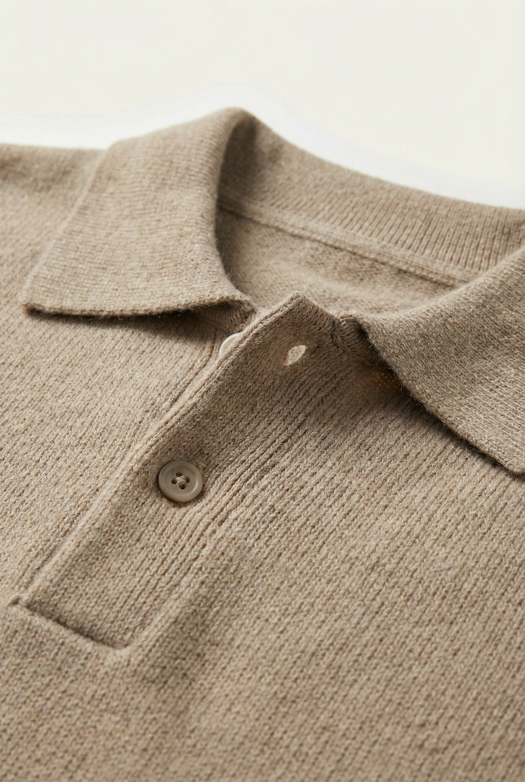 Men's Textured Button Polo Knit Sweater