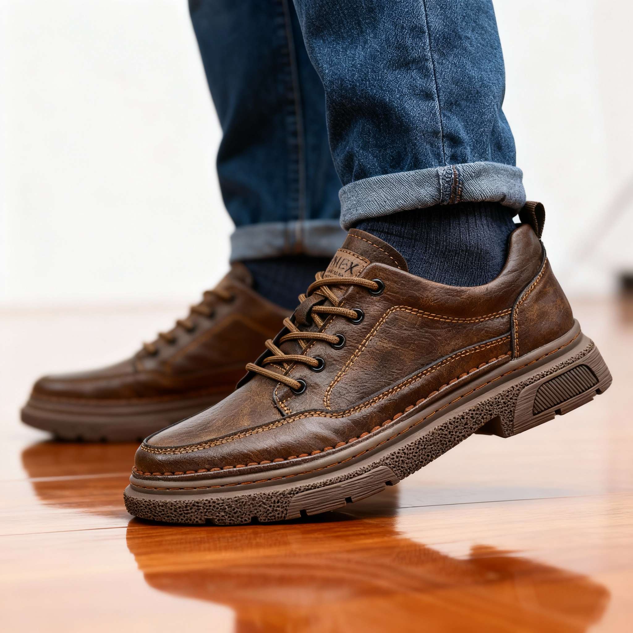 Men's Hand-Stitched Casual Sneakers