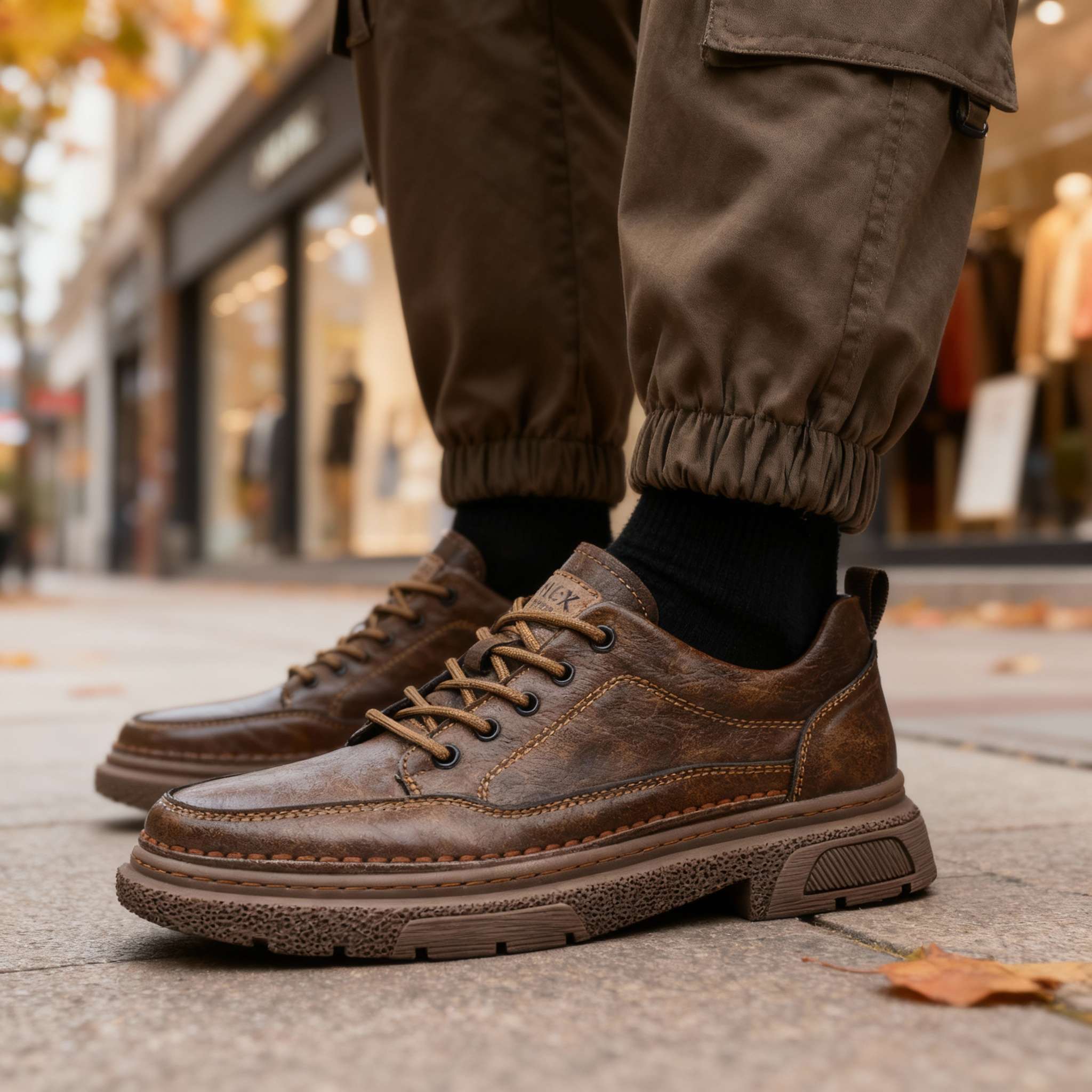 Men's Hand-Stitched Casual Sneakers