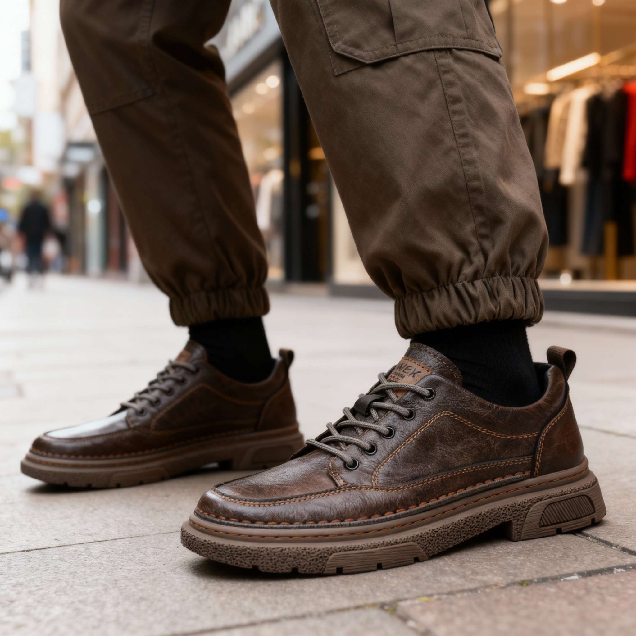 Men's Hand-Stitched Casual Sneakers