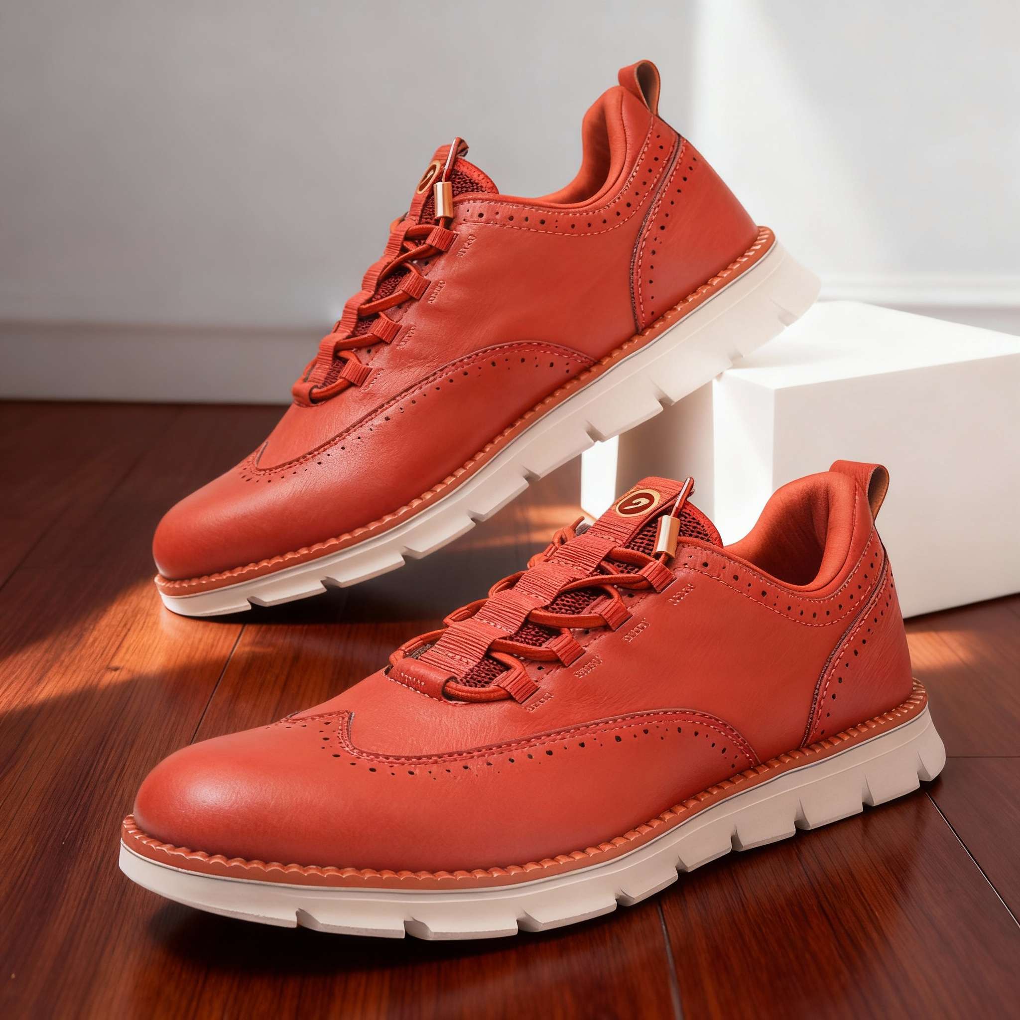 Men's Perforated Lace-Up Sneakers