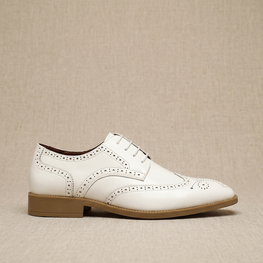 Classic wingtip oxford shoes, additional styled view