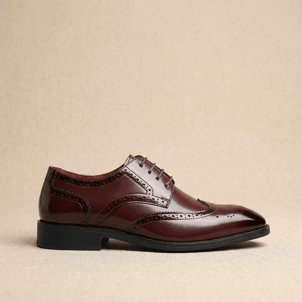 Classic wingtip oxford shoes, additional styled view