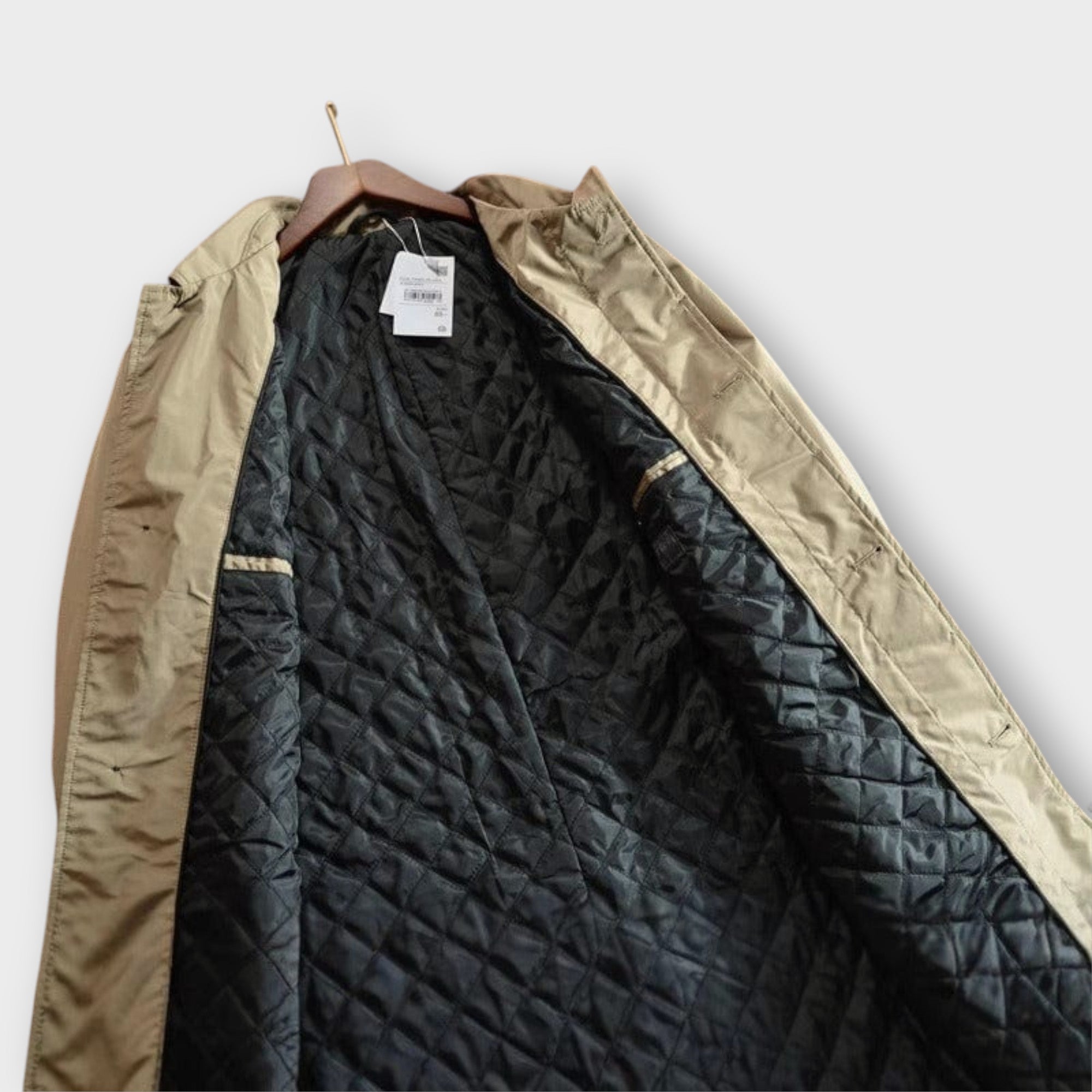 Men's Quilted Lined Button Front Coat