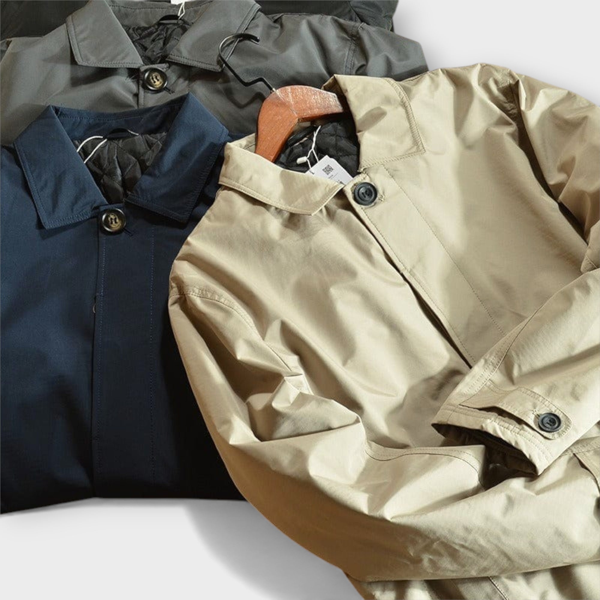 Men's Quilted Lined Button Front Coat