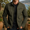 Men's Stand Collar Utility Jacket