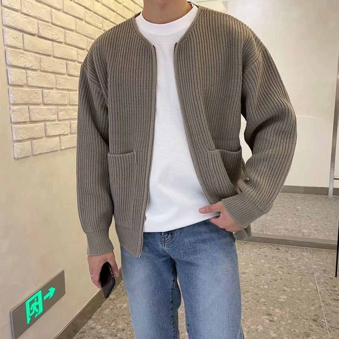Men's Zip Knit Cardigan