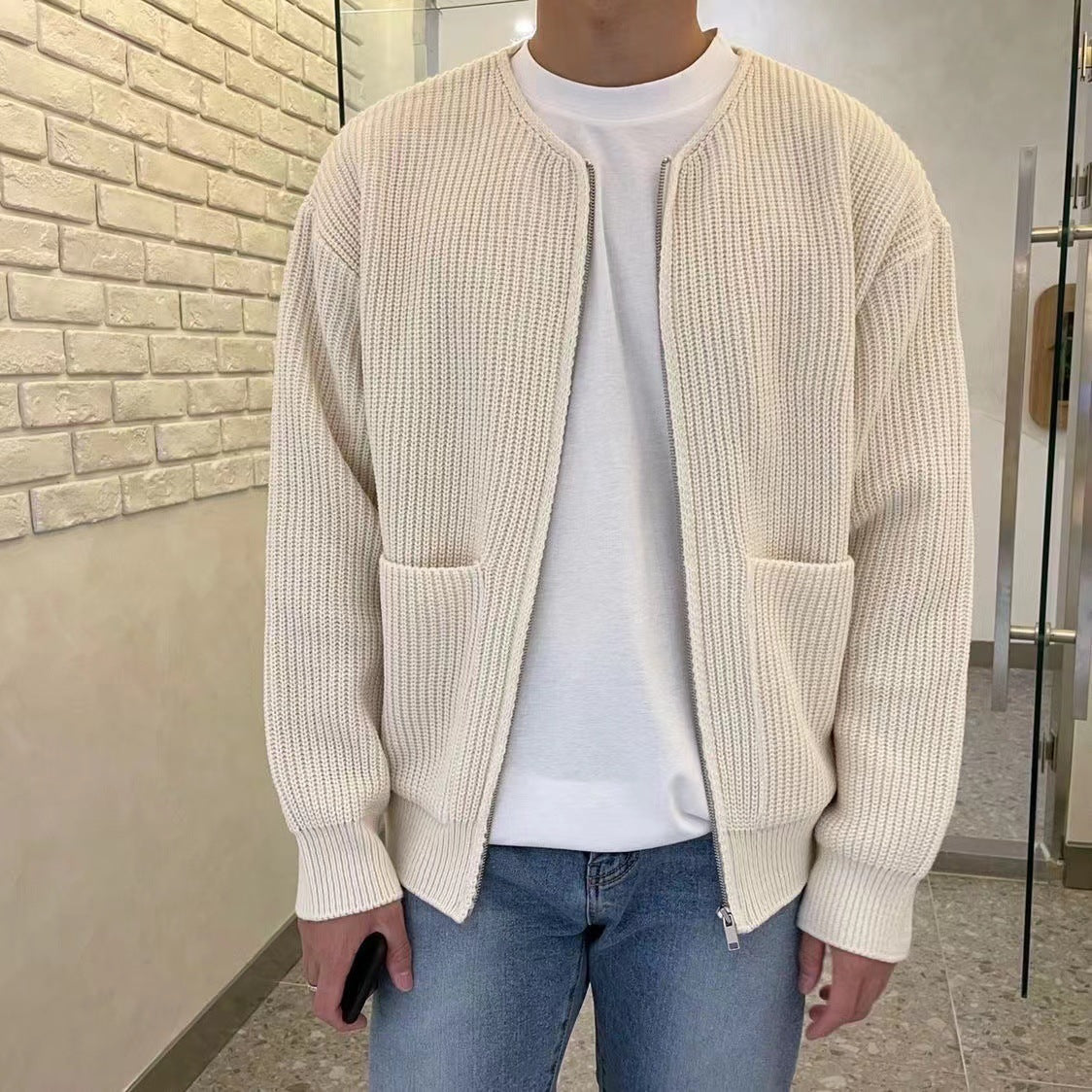 Men's Zip Knit Cardigan