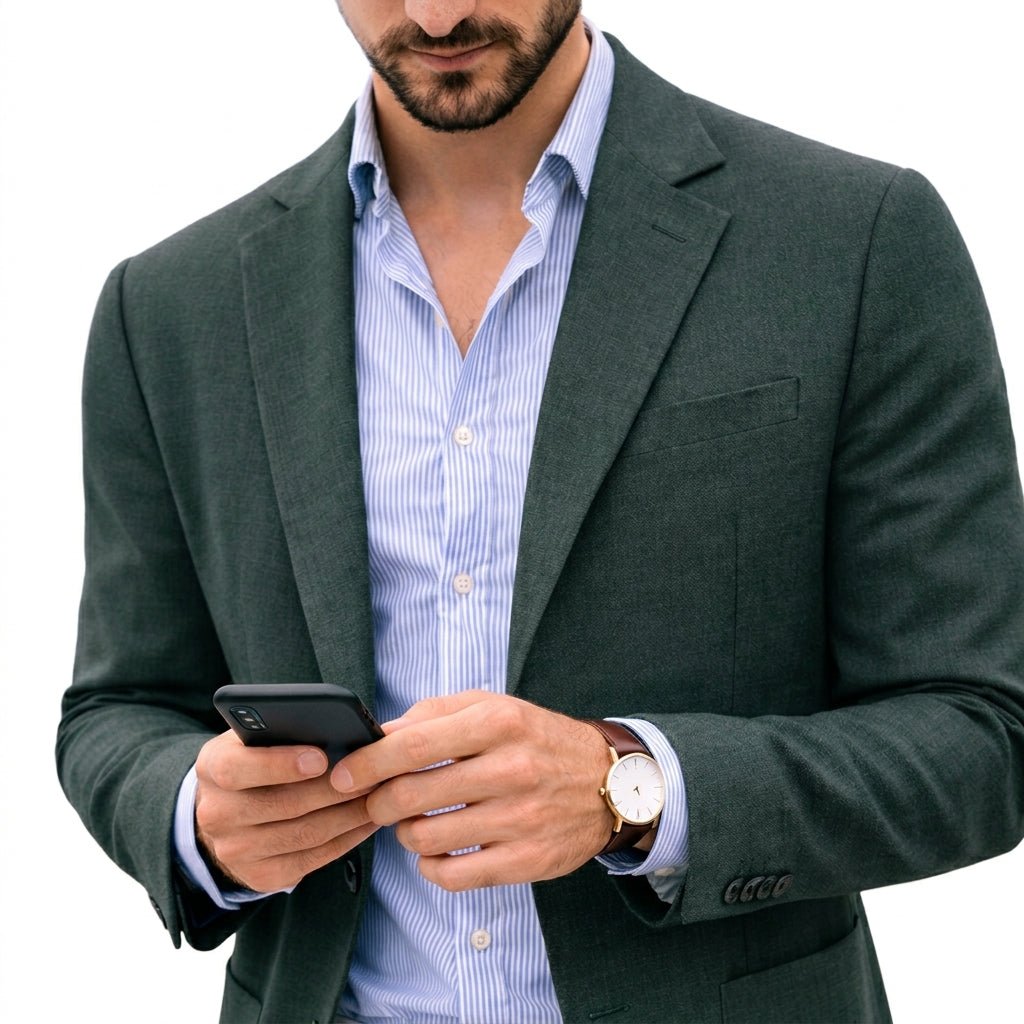 Men's Tailored Fit Notch Lapel Blazer