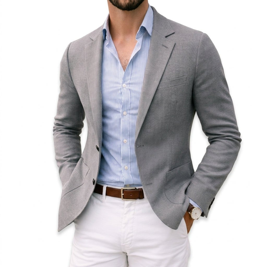 Men's Tailored Fit Notch Lapel Blazer