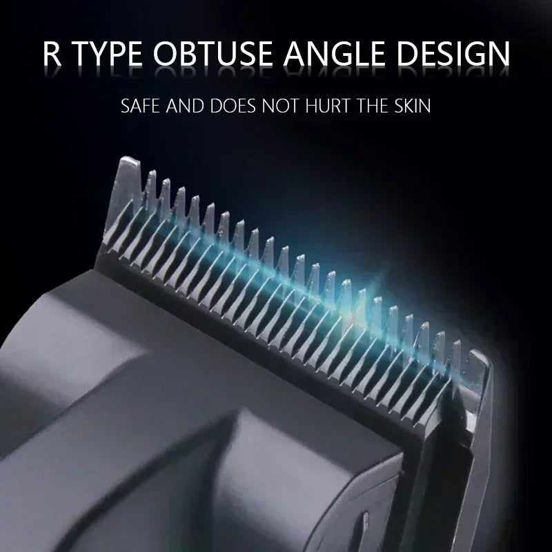 Electric hair clipper blade head with fine teeth for cutting and trimming