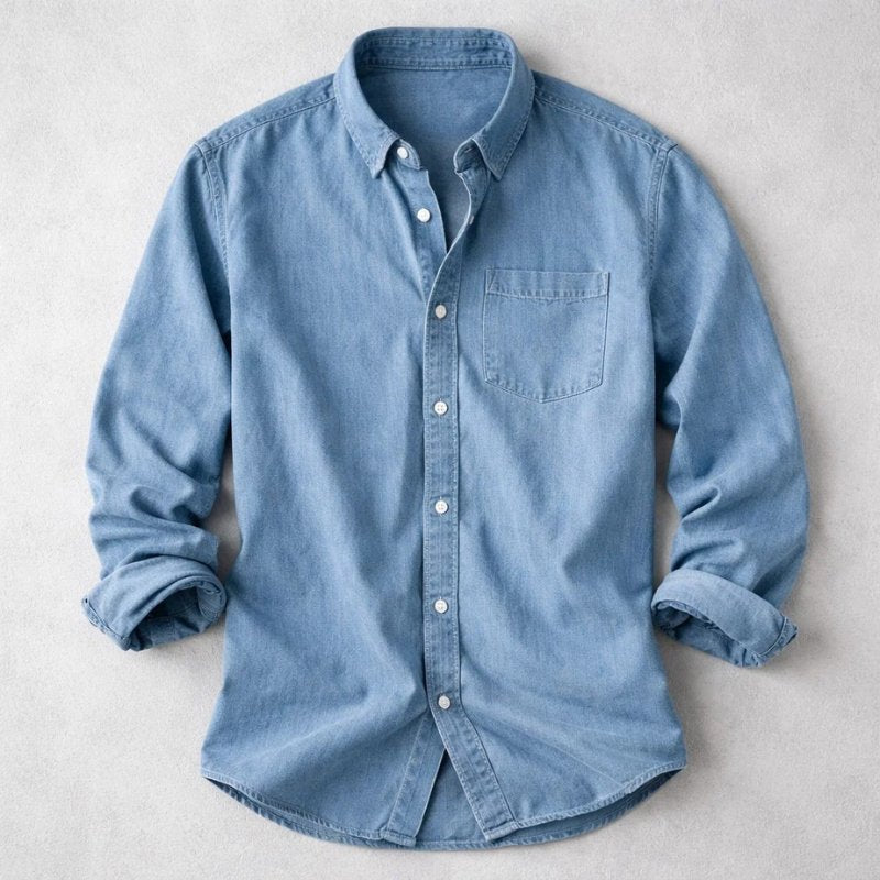 Men's Vintage Button Front Relaxed Shirt