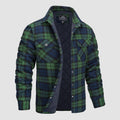 Men's Plaid Quilted Shirt Jacket