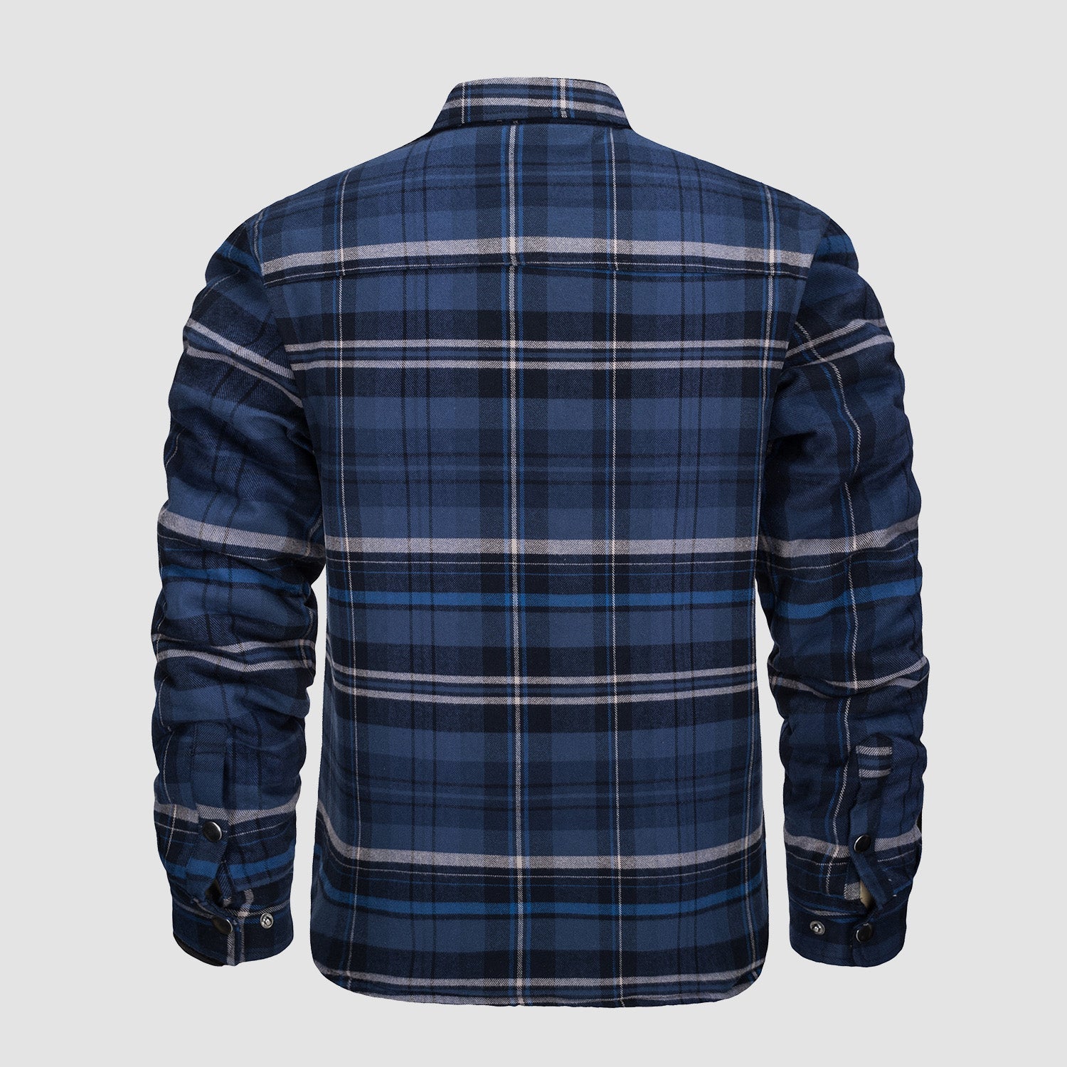 Men's Plaid Quilted Shirt Jacket