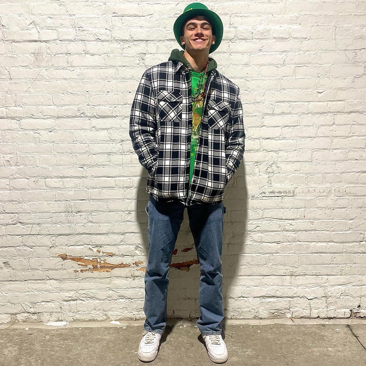 Men's Plaid Quilted Shirt Jacket