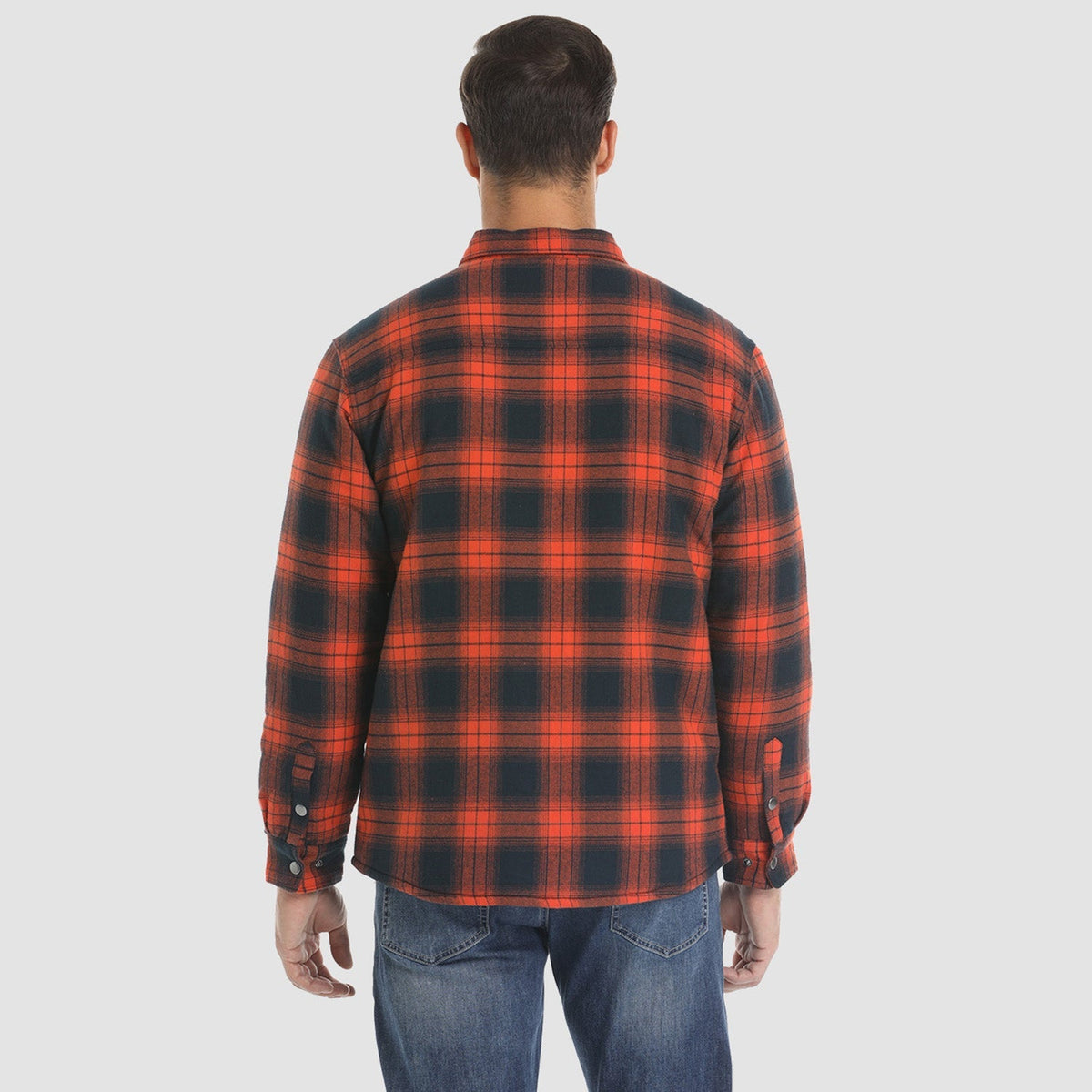 Men's Plaid Quilted Shirt Jacket