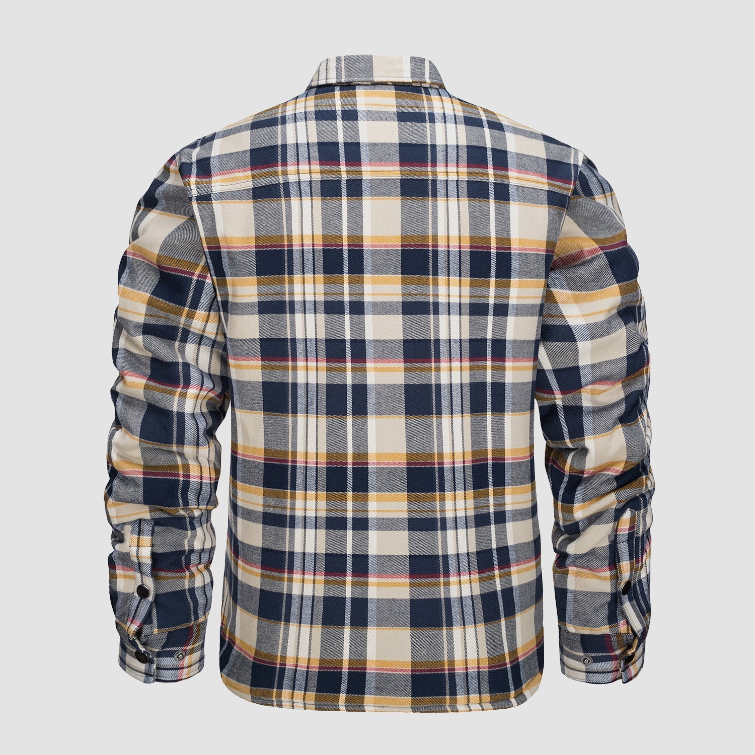 Men's Plaid Quilted Shirt Jacket