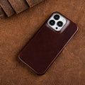 Oil Wax Vegan Leather iPhone Case