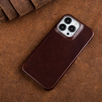 Oil Wax Vegan Leather iPhone Case