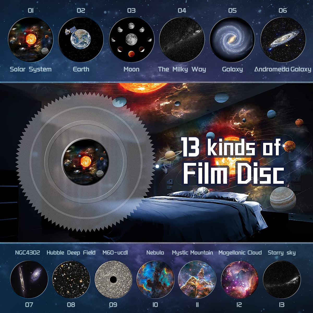 Galaxy Star-Sky Effect Projector Lamp