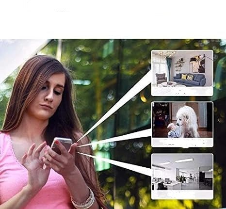 Mini wireless security camera mobile monitoring with phone preview thumbnails