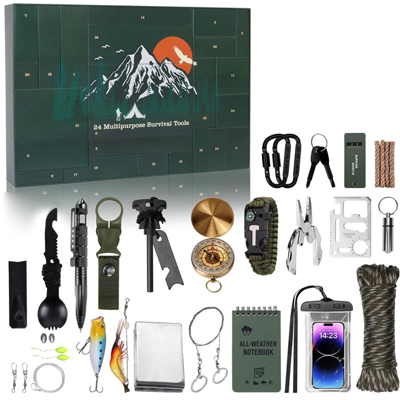 Outdoor Survival Gear Advent Calendar 24 Days