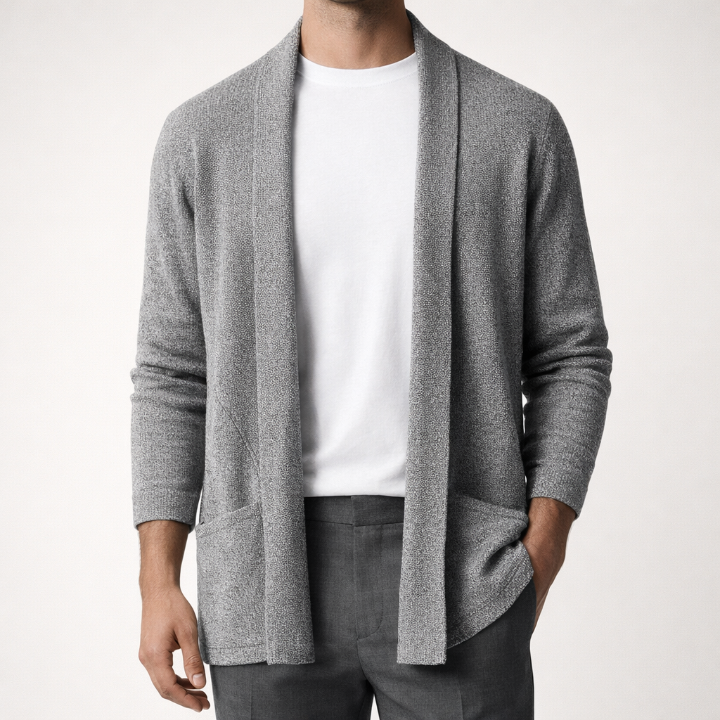 Men's Open Front Cardigan Sweater