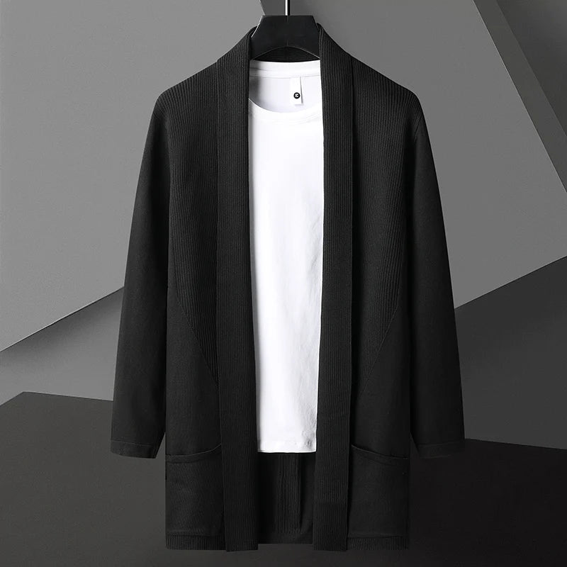 Men's Open Front Cardigan Sweater