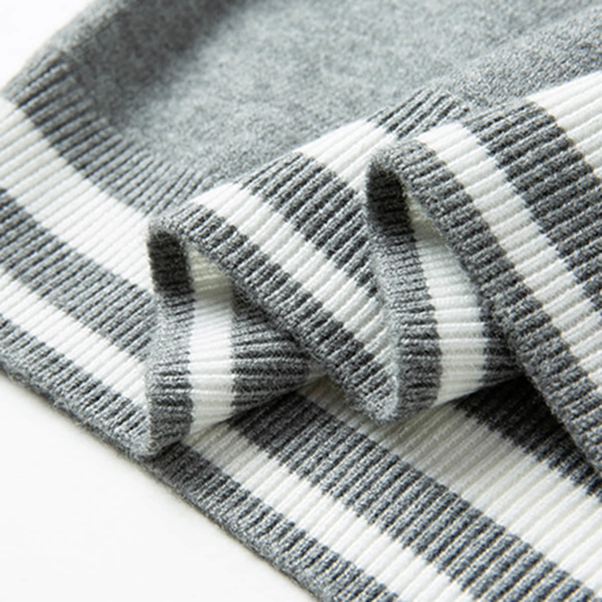 Men's Striped Sleeve Pullover Sweater